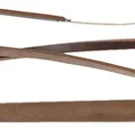 Fouet de chasse manche bois flotte cuir plate pisteurs