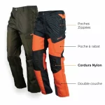 Pantalon cordura orange made in traque Somlys