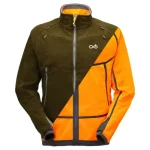 Veste polaire reversible orange /marron merkel