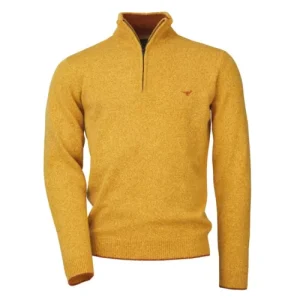 Pull brompton 1/4 zip neck gorse laksen