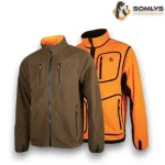 Veste polaire reversible orange marron Somlys