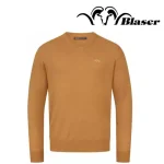 Pull merino col v Blaser Orange
