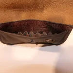 Etui a balles cuir et toile motif sanglier