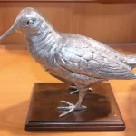 Becasse en etain sur socle Lovergreen