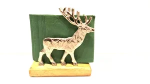 Porte serviettes en papier decor cerf Lovergreen