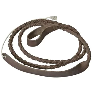 Flotte cuir tressée 130 cm pisteurs pour fouet de chasse