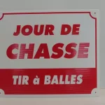 Panneau pvc jour de chasse tir a balles