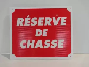 Panneau pvc reserve de chasse