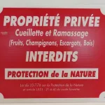 Panneau pvc propriete privee