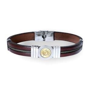 BRACELET ACIER CUIR ET CORDON