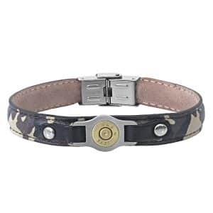 BRACELET DOUILLE ET CUIR IMPRESSION CAMO Bang Bang
